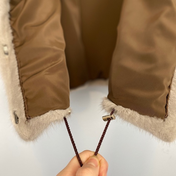 Luxury Real Mink Fur Short Jacket Silver/Gray No Dyes 3/4 Sleeves Size S/M - Picture 14 of 16